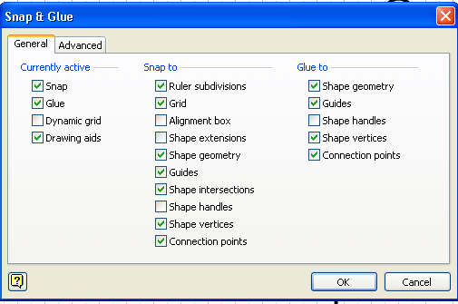 snap and glue settings